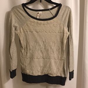 Lace-Over Casual Top